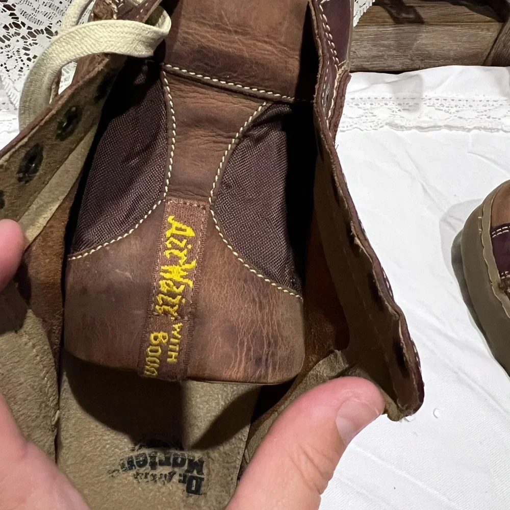 Vintage 90s Dr Martens Air Ware Leather Shoes - Picture 2 of 12